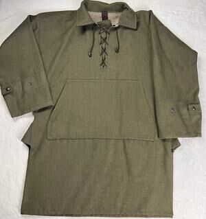 Simon Pearce Vintage Green Wool Woodsman Anorak Parka size Medium Viking Jacket